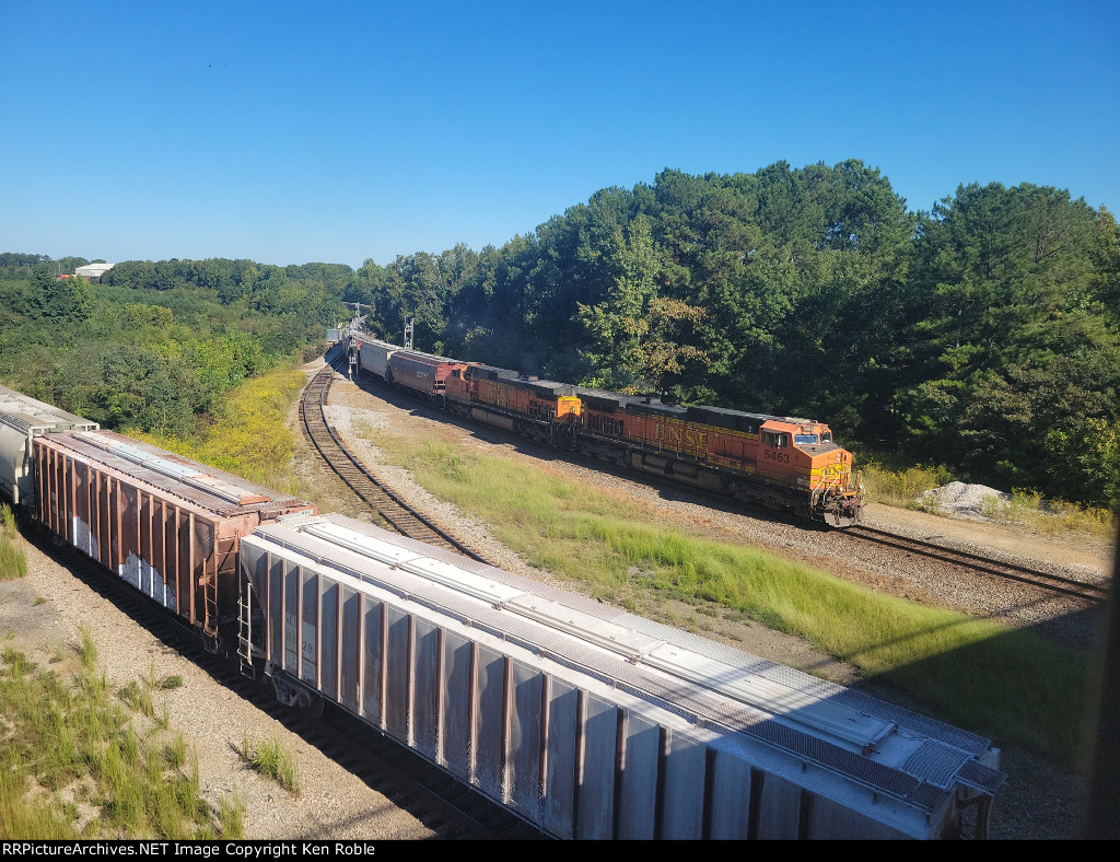 BNSF run thru grain train